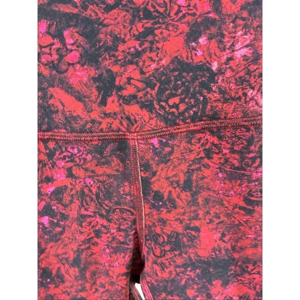 Lululemon Align High Rise in Red and Black Print Size 4